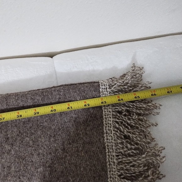 Wool Fringe Shawl  One Size - Picture 9 of 12